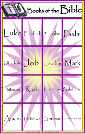 Books of the Bible Bingo Game