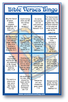 Bible Verses Bingo