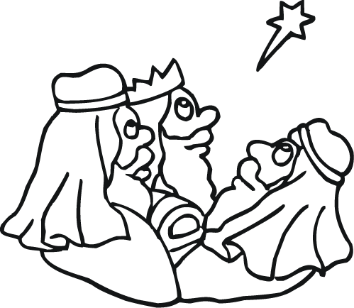 Christmas Wisemen Coloring Page