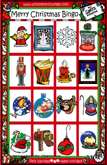 Christmas Bingo Game