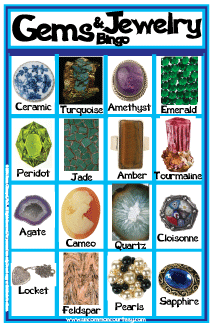 Gems and Jewelry Bingo