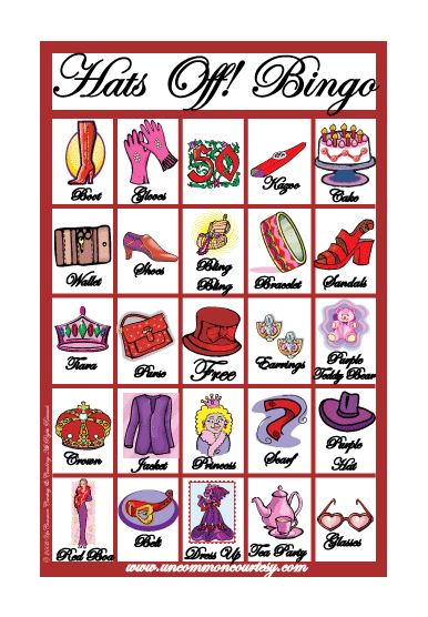 Hats Off Bingo