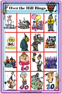Over the Hill Birthday Bingo