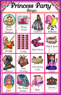 Princess Party Bingo