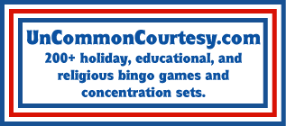Bingo Games and Concentration Sets at Uncommoncourtesy.com