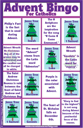 Advent for Catholics Bingo