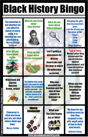 Black History Bingo!