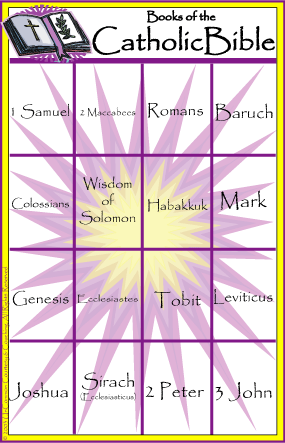 Books of the Catholic Bible Bingo