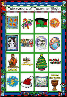 Celebrations of December Bingo