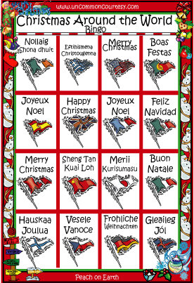 Christmas Around the World Bingo Game