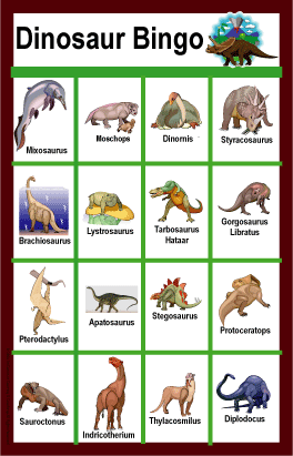 Dinosaur Bingo