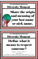 Diversity Moments Flashcards!