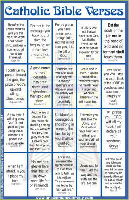 Catholic Bible Verses Bingo