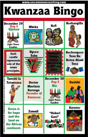 Kwanzaa Bingo Game