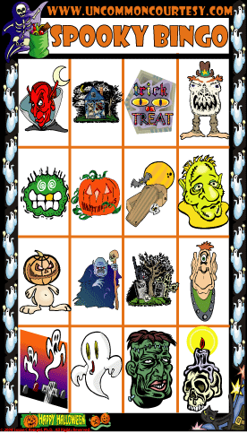 Spooky Halloween Bingo