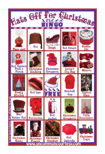 Hats Off for Christmas Bingo