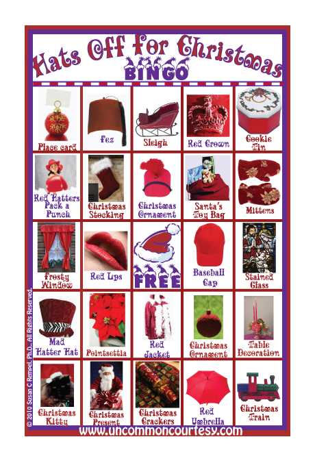 Hats Off for Christmas Bingo