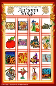 Autumn Bingo Game Fall or Autumn Bingo Game